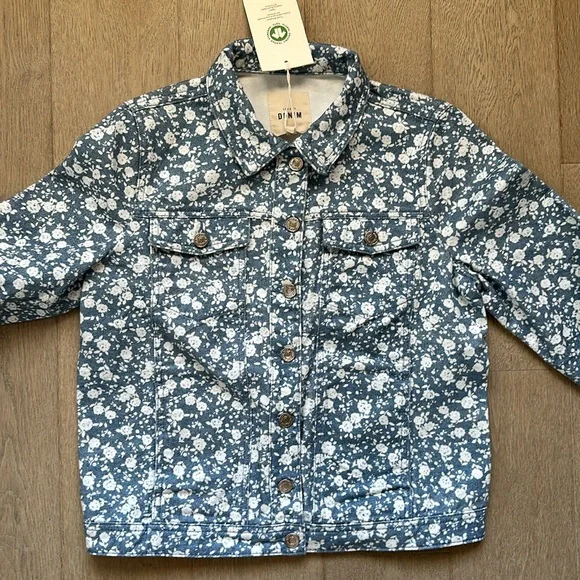 NWT sezane wilfrield jacket size S two tone blue flower print - Picture 6 of 14